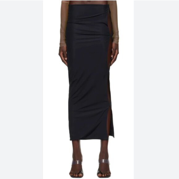 Jade Cropper Black Cut Out Midi Skirt, size S - Picture 1 of 5